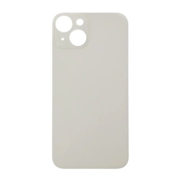 iPhone 14 Bagside Glas med Selvklæbende tape - Hvid