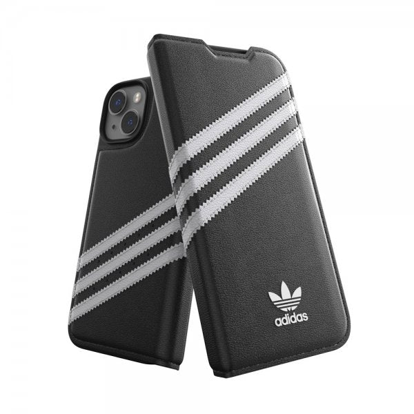 Adidas iPhone 14 Cover 3 Stripes Booklet Case Sort Hvid