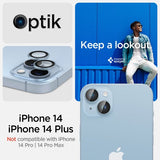Spigen iPhone 14/iPhone 14 Plus Kamerabeskyttelse GLAS.tR EZ Fit Optik Pro Blå 2-pak