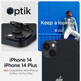 Spigen iPhone 14/iPhone 14 Plus Kamerabeskyttelse Glas.tR Optik 2-pak Sort