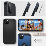 Spigen iPhone 14/iPhone 14 Plus Kamerabeskyttelse Glas.tR Optik 2-pak Sort