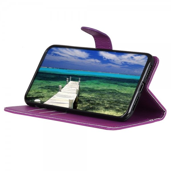 iPhone 14 Plus Cover Litchi Lilla