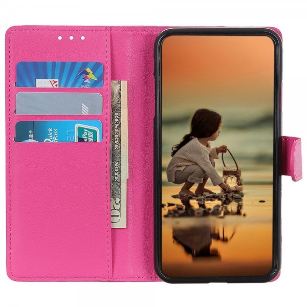 iPhone 14 Plus Cover Litchi Magenta