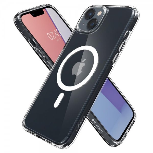 Spigen iPhone 14 Plus Cover Crystal Hybrid MagFit Hvid