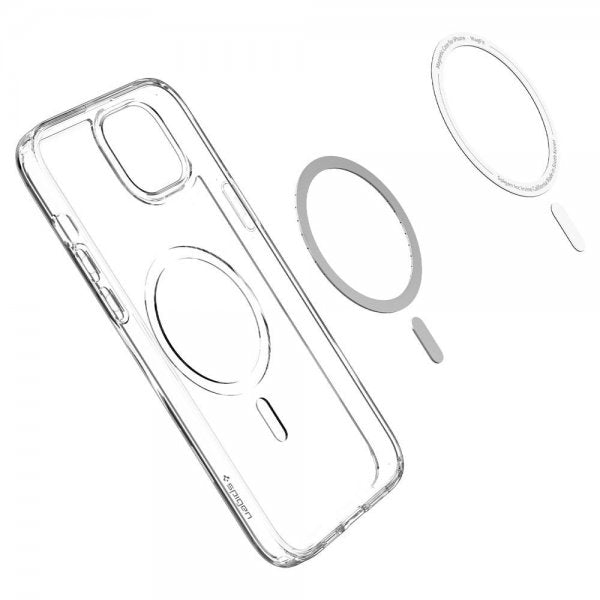 Spigen iPhone 14 Plus Cover Crystal Hybrid MagFit Hvid
