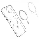 Spigen iPhone 14 Plus Cover Crystal Hybrid MagFit Hvid