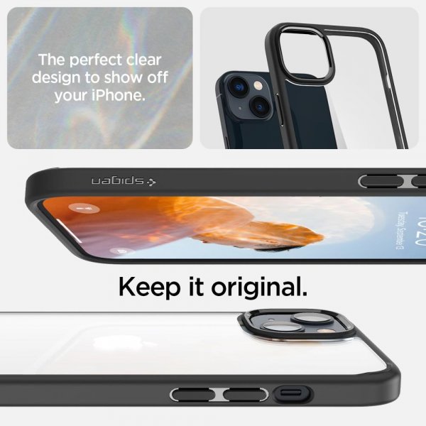 Spigen iPhone 14 Plus Cover Crystal Hybrid Matte Black