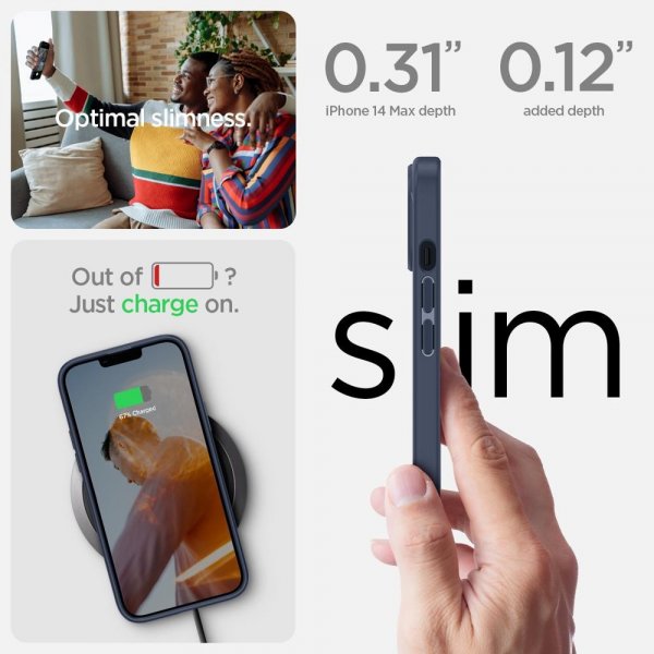 Spigen iPhone 14 Plus Cover Crystal Hybrid Navy Blue