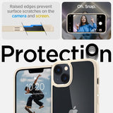 Spigen iPhone 14 Plus Cover Crystal Hybrid Sand Beige