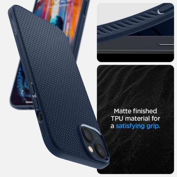 Spigen iPhone 14 Plus Cover Liquid Air Navy Blue