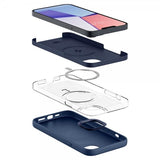 Spigen iPhone 14 Plus Cover Silicone Fit MagFit Navy Blue