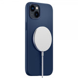 Spigen iPhone 14 Plus Cover Silicone Fit MagFit Navy Blue