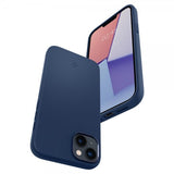 Spigen iPhone 14 Plus Cover Silicone Fit MagFit Navy Blue