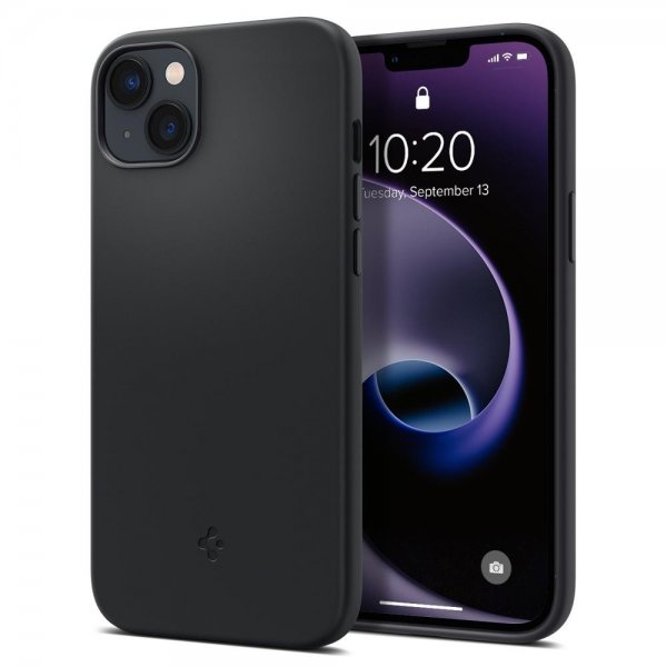 Spigen iPhone 14 Plus Cover Silicone Fit MagFit Sort