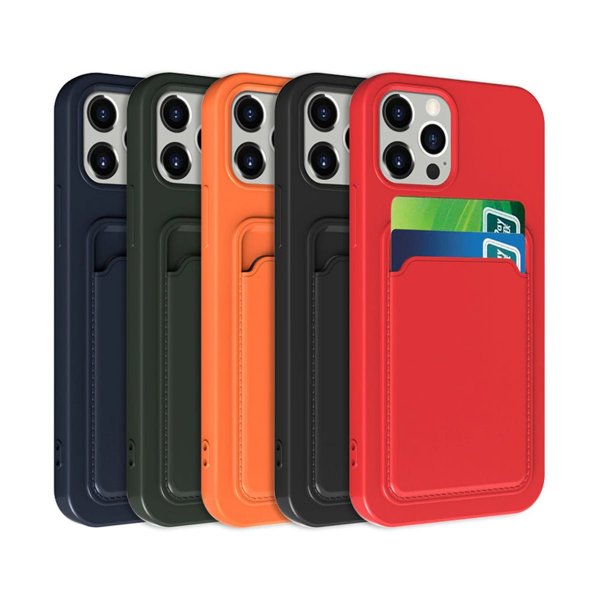 iPhone 14 Cover Kortholder Grøn