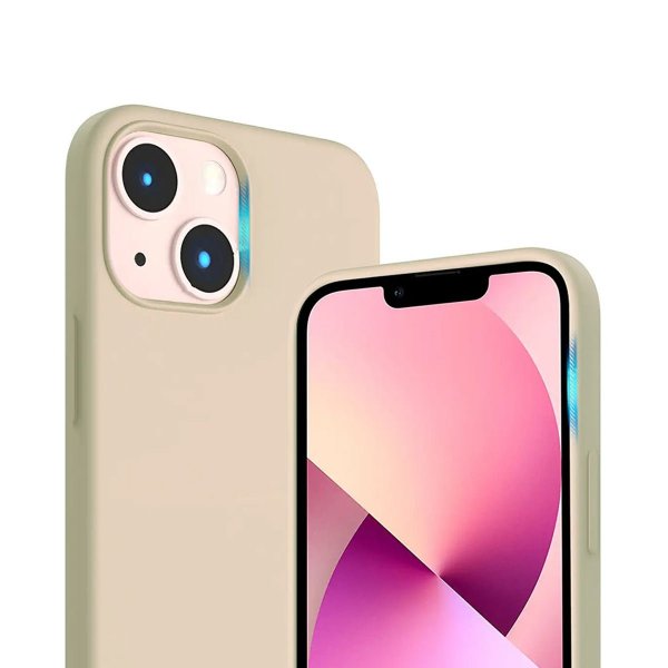 Rvelon iPhone 14 Cover Silikone Beige