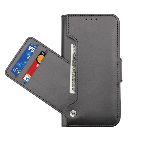Rvelon iPhone 14 Cover Udklappeligt Kortrum Sort