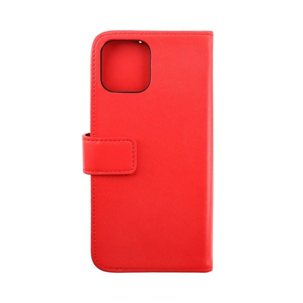 Rvelon iPhone 14 Cover Ægte læder Kortlomme Rød