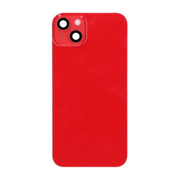 iPhone 14 Plus Bagside Glas Komplet OEM - Rød