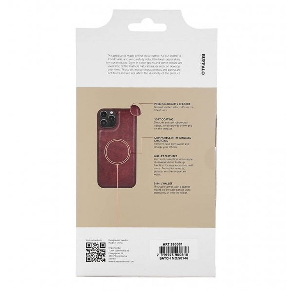 Buffalo iPhone 14 Plus Cover 2-i-1 Aftagelig Pung Brun