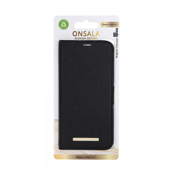 Onsala iPhone 14 Plus Cover Fashion Edition Aftageligt Cover Midnight Black