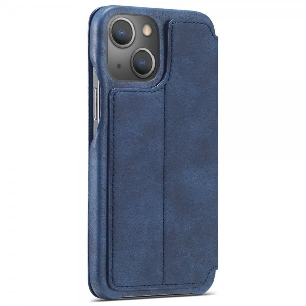 Lc.Imeeke iPhone 14 Plus Flip Cover Blå