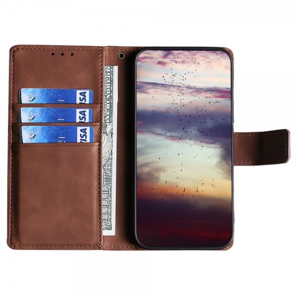 iPhone 14 Plus Cover Krokodillemønster Brun