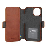 Krusell iPhone 14 Plus Cover Læder PhoneWallet Cognac