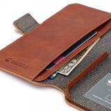 Krusell iPhone 14 Plus Cover Læder PhoneWallet Cognac