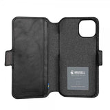 Krusell iPhone 14 Plus Cover Leather PhoneWallet Sort