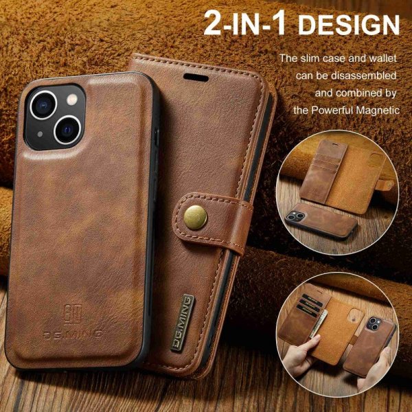 Dg.Ming iPhone 14 Plus Cover Aftageligt Cover Brun