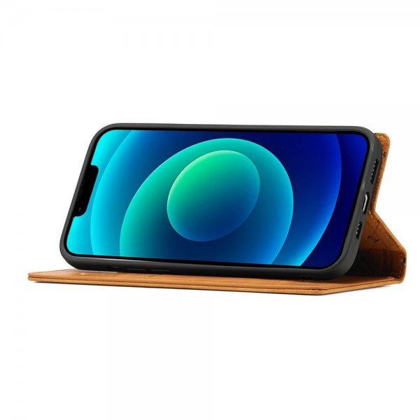 Lc.Imeeke iPhone 14 Plus Cover med Kortrum Flip Brun