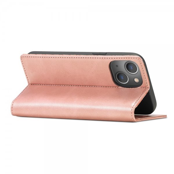 Lc.Imeeke iPhone 14 Plus Cover med Kortrum Flip Rosaguld