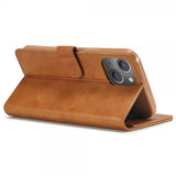 Lc.Imeeke iPhone 14 Plus Cover med Kortrum Stativfunktion Lysebrun