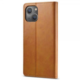 Lc.Imeeke iPhone 14 Plus Cover med Kortrum Stativfunktion Lysebrun