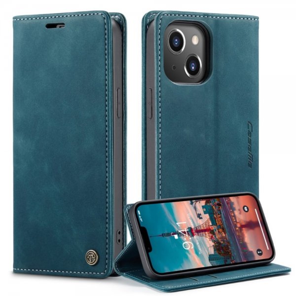 CaseMe iPhone 14 Plus Cover Retro Flip Petrol