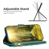 iPhone 14 Plus Cover Rhombusmønster Lynlås Grøn