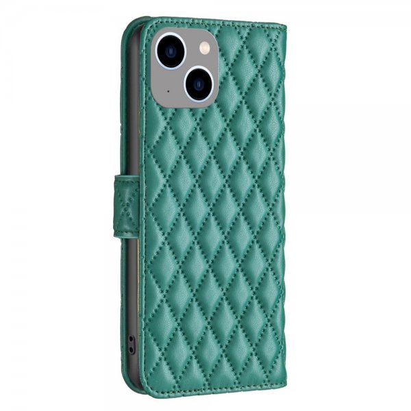 iPhone 14 Plus Cover Rombemønster Grøn