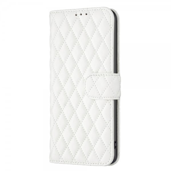 iPhone 14 Plus Cover Rombemønster Hvid