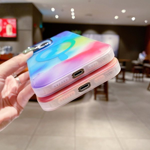 iPhone 14 Plus Cover Mønster Abstrakt Flerfarvet