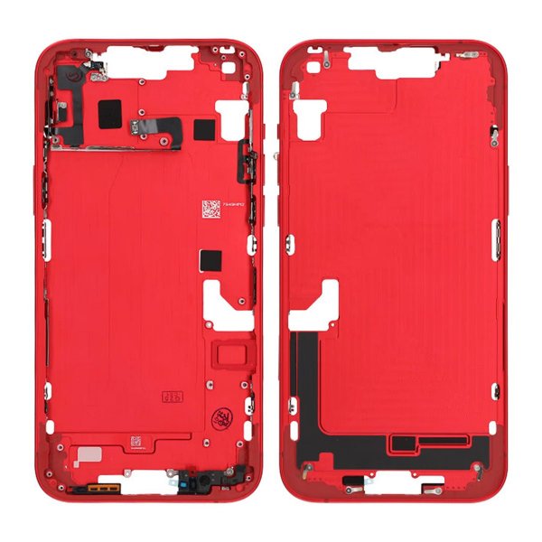 iPhone 14 Plus Mellemramme med smådele OEM - Rød