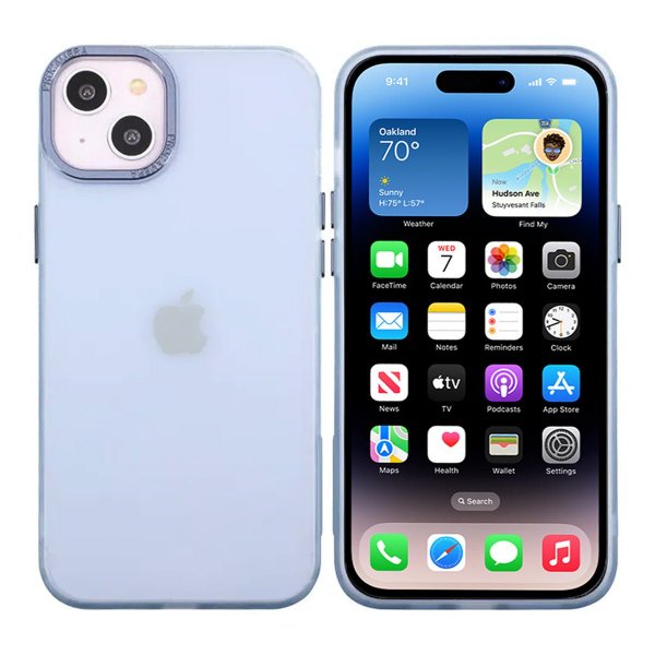 iPhone 14 Plus Cover Kamerakant Blå