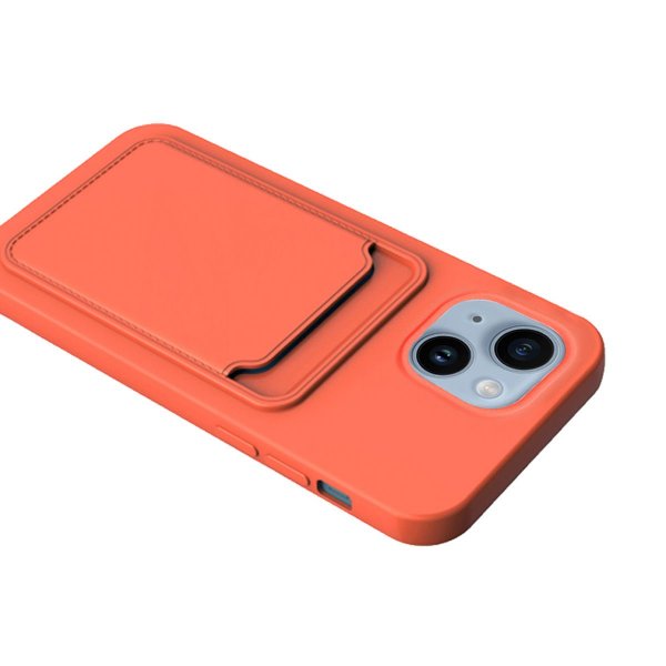 iPhone 14 Plus Cover Kortholder Orange