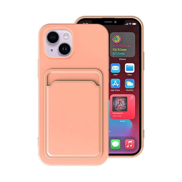 iPhone 14 Plus Cover Kortholder Rosa