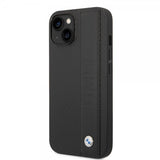 BMW iPhone 14 Plus Cover Big Logo Stripe Sort