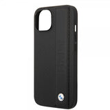 BMW iPhone 14 Plus Cover Big Logo Stripe Sort