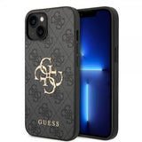 Guess iPhone 14 Plus Cover Big Metal Logo Grå