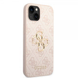 Guess iPhone 14 Plus Cover Big Metal Logo Rosa