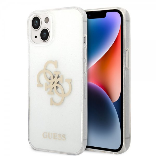 Guess iPhone 14 Plus Cover Fuld Glitter Gennemsigtig