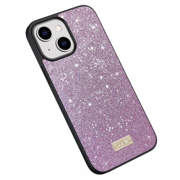 Sulada iPhone 14 Plus Cover Glitter Lilla